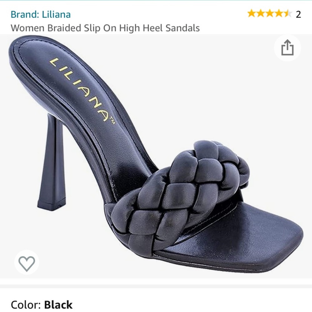 Liliana Black Braided Stiletto Mule
